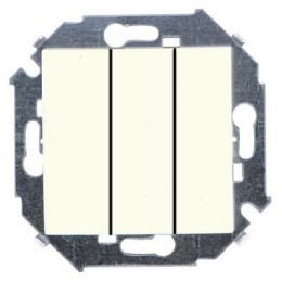 1591391-031 Выключатель трехклавишный, 10А 250В, винтовой зажим, слоновая кость Simon 15