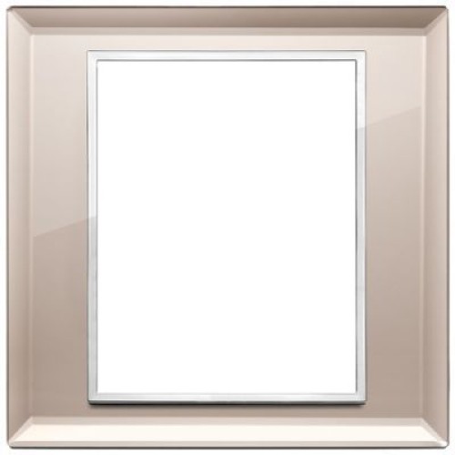 21668.75 Рамка Eikon Evo Бронзовое зеркало 8 модулей Vimar