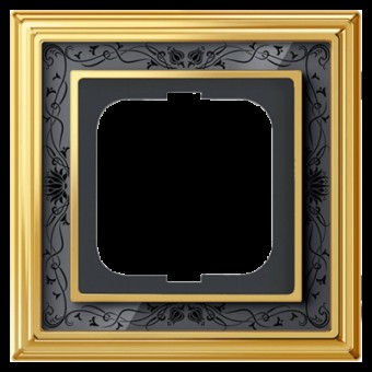 1754-0-4575 Рамка Dynasty Латунь полированная, черная роспись 1-постовая ABB