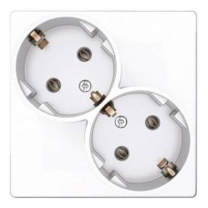 2450459-030 Розетка 2х2К+З Schuko без штор, бел Simon 24 2450459-030 Розетка 2х2К+З Schuko без штор, бел Simon 24