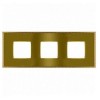 FD01433OBOB Рамка Belle Epoque Metal Bright gold / Bright gold 3-постовая гор/верт. Fede