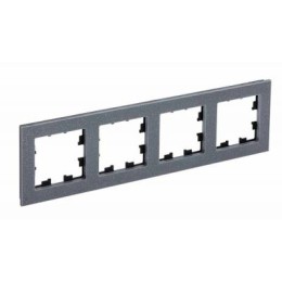 ATN343204 Рамка четверная Schneider Electric Atlasdesign Nature, айс грей мрамор