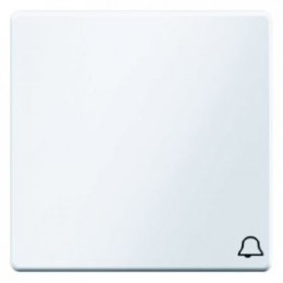 16206059 Клавишный выключатель с оттиском символа звонка цвет: полярная белизна, с эффектом бархата, Q.1 Berker