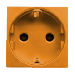 N2288 NA Розетка SCHUKO с заземлением для специальных сетей, со шторками, 16А / 250В, серия Zenit, цвет оранжевый, ABB