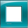 LNA4802VD Рамка LivingLight Квадрат Зеленый 2-модульная Bticino