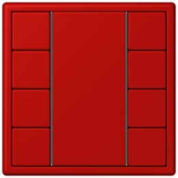 LC504TSA32090 Les Couleurs® Le Corbusier KNX кнопочный модуль F 50 с четырьмя парами кнопок rouge vermillon 31 Jung