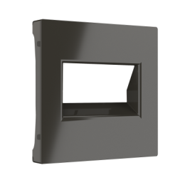 WL07-RJ45+RJ45-CP Накладка для двойной розетки Еthernet RJ-45 (серо-коричневый) Antik Werkel a040422