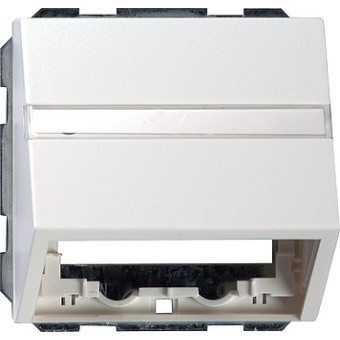 087003 Накладка с опорной пластиной для розеток средств связи белый глянец Белый Gira