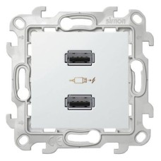 2411096-030 Зарядное устройство розетка 2хUSB, бел Simon 24 2411096-030 Зарядное устройство розетка 2хUSB, бел Simon 24