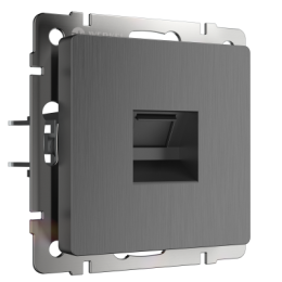 WL04-RJ-45 Розетка Ethernet RJ-45 (графит рифленый) Antik Werkel a046601