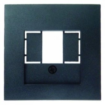 10331606 Центральная панель для розетки TAE цвет: антрацит, матовый B.1/B.3/B.7 Glas Berker