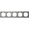 021533 Рамка установочная E2 Нержавеющая сталь 5-постовая Gira