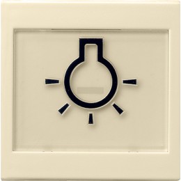 021601 Клавиша с полем для надписи 37*47 мм и символом "свет" Кремовый Gira