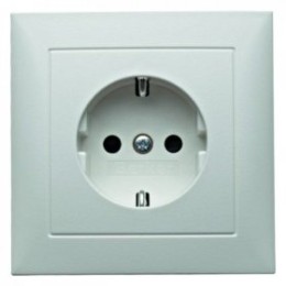 47229909 Штепсельная розетка SCHUKO с крышкой цвет: полярная белизна, матовый S.1 Berker