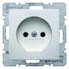 6167038989 Штепсельная розетка без защитного контакта цвет: полярная белизна, с блеском S.1/B.3/B.7 Glas Berker