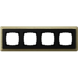0214622 Рамка Classix Бронза / Черный 4-постовая Gira