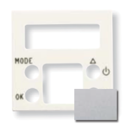 N2240.5 PL Накладка для механизма электронного терморегулятора 8140.5, 2-модульная, серия Zenit, цвет серебристый, ABB