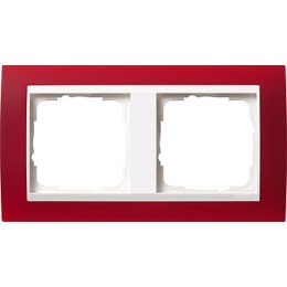 0212398 Рамка Event Красный / Белый 2-постовая Gira