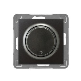 Ospel Impresja Антрацит Светорегулятор поворотно-нажимной для нагрузки лампаминакаливания, галогенными и LED LP-8YL2/m/50