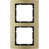 10123016 Рамка B.3 Золото / Антрацит 2-постовая вертикальная Berker