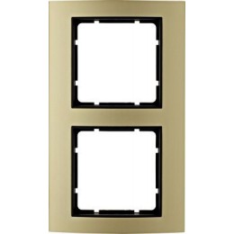 10123016 Рамка B.3 Золото / Антрацит 2-постовая вертикальная Berker