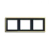 GO2983 Рамка LS 990 Блеск золота 3-постовая Jung