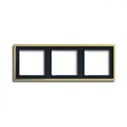 GO2983 Рамка LS 990 Блеск золота 3-постовая Jung