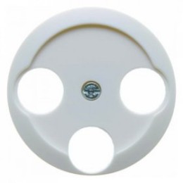 106420 Центральная панель для антенной розетки 3 отверстия цвет: полярная белизна, с блеском серия 1930, Glasserie, Palazzo Berker