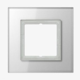 LSP981GLWW Рамка LS Plus Белое стекло 1-постовая Jung