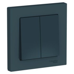 ATN000852 Atlasdesign 2-клавишный Выключатель, сх.6, 10АХ, в сборе, Изумруд Schneider Electric