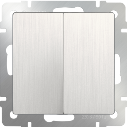 WL13-SW-2G-2W Выключатель двухклавишный проходной (перламутровый рифленый) Antik Werkel a040893