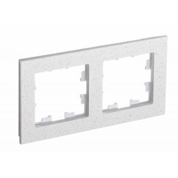 ATN343102 Рамка двойная Schneider Electric Atlasdesign Nature, крем роял мрамор
