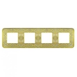 FD01374OP Рамка Emporio Gold White Patina 4-постовая Fede