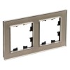 ATN320502 Рамка двойная Schneider Electric Atlasdesign Nature, шампань стекло