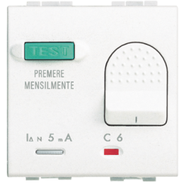 N4305/6 2х полюсный дифференциальный автоматический выключатель 6А 230В 2 модуля Bticino