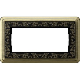 1002662 Рамка без перегородки Classix Art Бронза / Черный 2-постовая Gira