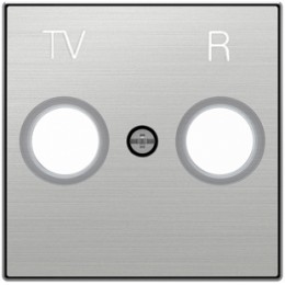 8550 AI Накладка для TV-R розетки Нержавеющая сталь , ABB