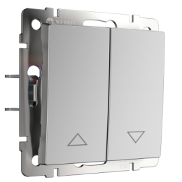 WL06-01-02 Выключатель жалюзи (серебряный) Antik Werkel a041295