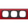 021388 Рамка Event Красный / Черный 3-постовая Gira