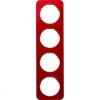 10142349 Рамка R.1 Красный, белый 4-постовая Berker