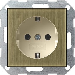0188613 Розетка с заземляющими контактами 16А/250В Бронза Gira