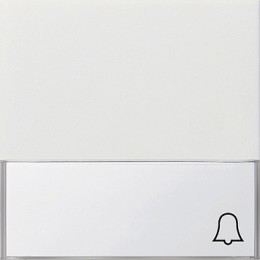 0679112 Клавиша с пиктограммой "звонок" и большим полем для надписи Белый Gira F100