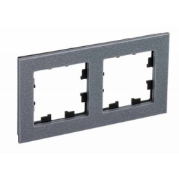 ATN343202 Рамка двойная Schneider Electric Atlasdesign Nature, айс грей мрамор