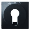 15066086 Центральная панель для жалюзийного замочного выключателя/кнопки, Q.1/Q.3, цвет: антрацитовый, с эффектом бархата Berker
