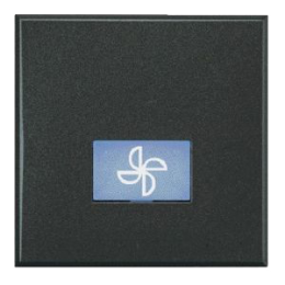 HS4921/2LE Axolute Клавиши с подсвечиваемыми символами для выключатель в дизайне AXIAL - 2 модуля, вентилятор Bticino