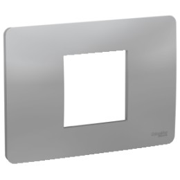 NU210230 Рамка Unica Modular Алюминий 2-модульная-постовая Schneider Electric