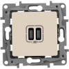 672235 Зарядное устройство с двумя USB-разьемами тип C-тип С 240В/5В 3000мА - Etika - Цвет Белый Legrand