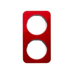 10122349 Рамка R.1 Красный, белый 2-постовая Berker