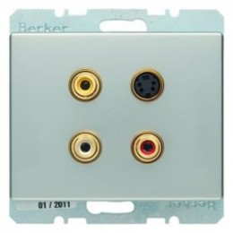3315329004 BMO CINCH/S-VIDEO AS цвет: лакированный алюминий Berker