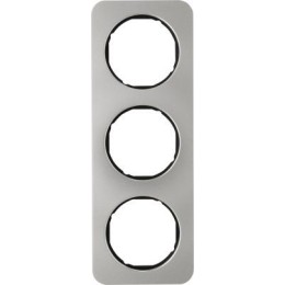 10132104 Рамка R.1 Черный, нержавеющая сталь 3-постовая Berker